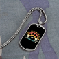 Cat Whisper Paw Necklace Stainless Steel or 18k Gold Dog Tag 24" Chain-Express Your Love Gifts