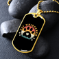 Cat Whisper Paw Necklace Stainless Steel or 18k Gold Dog Tag 24" Chain-Express Your Love Gifts