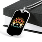 Cat Whisper Paw Necklace Stainless Steel or 18k Gold Dog Tag 24" Chain-Express Your Love Gifts