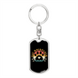 Cat Whisperer Paw Keychain Stainless Steel or 18k Gold Dog Tag Keyring-Express Your Love Gifts