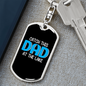 Catch This Dad Fishing Keychain Stainless Steel or 18k Gold Dog Tag Keyring-Express Your Love Gifts