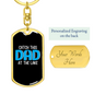 Catch This Dad Fishing Keychain Stainless Steel or 18k Gold Dog Tag Keyring-Express Your Love Gifts