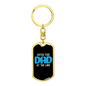 Catch This Dad Fishing Keychain Stainless Steel or 18k Gold Dog Tag Keyring-Express Your Love Gifts