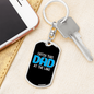 Catch This Dad Fishing Keychain Stainless Steel or 18k Gold Dog Tag Keyring-Express Your Love Gifts