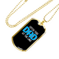 Catch This Dad Fishing Necklace Stainless Steel or 18k Gold Dog Tag 24" Chain-Express Your Love Gifts