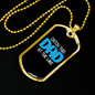 Catch This Dad Fishing Necklace Stainless Steel or 18k Gold Dog Tag 24" Chain-Express Your Love Gifts