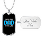 Catch This Dad Fishing Necklace Stainless Steel or 18k Gold Dog Tag 24" Chain-Express Your Love Gifts
