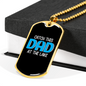 Catch This Dad Fishing Necklace Stainless Steel or 18k Gold Dog Tag 24" Chain-Express Your Love Gifts