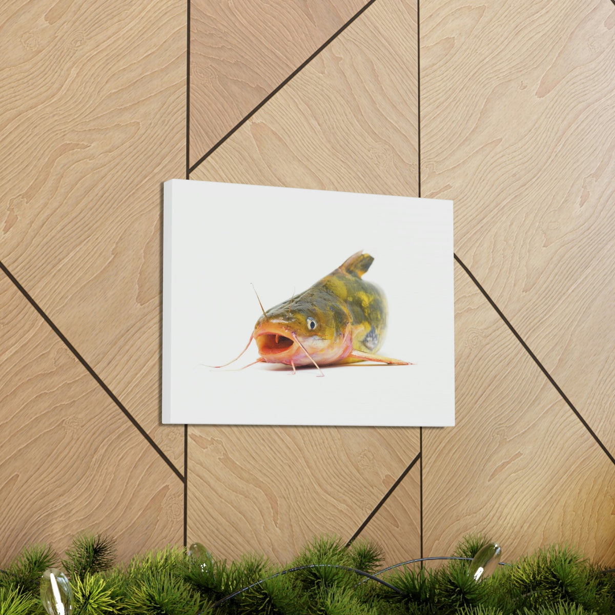 Scripture Walls Catfish Hunting Catfish on Hunt Print Animal Wall Art Wildlife Canvas Prints Wall Art Ready to Hang Unframed-Express Your Love Gifts