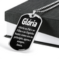 Catholic Glória Portuguese Dog Tag Stainless Steel or 18k Gold W 24"-Express Your Love Gifts