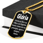 Catholic Glória Portuguese Dog Tag Stainless Steel or 18k Gold W 24"-Express Your Love Gifts