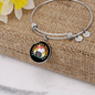 Cats And Vinyl Bracelet Stainless Steel or 18k Gold Circle Bangle-Express Your Love Gifts