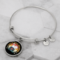 Cats And Vinyl Bracelet Stainless Steel or 18k Gold Circle Bangle-Express Your Love Gifts