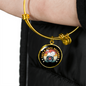 Cats And Vinyl Bracelet Stainless Steel or 18k Gold Circle Bangle-Express Your Love Gifts