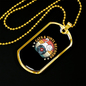 Cats And Vinyl Necklace Stainless Steel or 18k Gold Dog Tag 24" Chain-Express Your Love Gifts