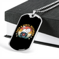 Cats And Vinyl Necklace Stainless Steel or 18k Gold Dog Tag 24" Chain-Express Your Love Gifts