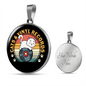 Cats And Vinyl Records Circle Necklace Stainless Steel or 18k Gold 18-22-Express Your Love Gifts