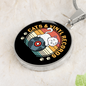 Cats And Vinyl Records Circle Necklace Stainless Steel or 18k Gold 18-22-Express Your Love Gifts