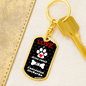 Caucasian Ovcharka Keychain Stainless Steel or 18k Gold Dog Tag Keyring-Express Your Love Gifts