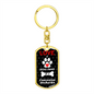 Caucasian Ovcharka Keychain Stainless Steel or 18k Gold Dog Tag Keyring-Express Your Love Gifts