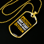 Caution Bitcoin Crypto Necklace Stainless Steel or 18k Gold Dog Tag 24" Chain-Express Your Love Gifts