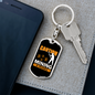 Caution Mining in Progress Crypto Keychain Stainless Steel or 18k Gold Dog Tag Keyring-Express Your Love Gifts