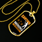 Caution Mining in Progress Crypto Necklace Stainless Steel or 18k Gold Dog Tag 24" Chain-Express Your Love Gifts