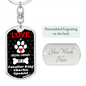 Cavalier King Charles Spaniel Keychain Stainless Steel or 18k Gold Dog Tag Keyring-Express Your Love Gifts