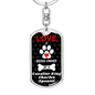 Cavalier King Charles Spaniel Keychain Stainless Steel or 18k Gold Dog Tag Keyring-Express Your Love Gifts