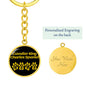 Cavalier King Charles Spaniel Mama Circle Keychain Stainless Steel or 18k Gold Dog Mom Pendant-Express Your Love Gifts