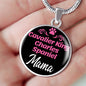 Cavalier King Charles Spaniel Mama Necklace Circle Pendant Stainless Steel or 18k Gold 18-22" Dog Mom Pendant-Express Your Love Gifts