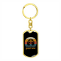 Cavalier King Spaniel Mom Keychain Stainless Steel or 18k Gold Dog Tag Keyring-Express Your Love Gifts