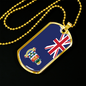 Cayman Island Flag Necklace Stainless Steel or 18k Gold Dog Tag 24" Chain-Express Your Love Gifts