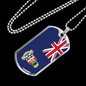 Cayman Island Flag Necklace Stainless Steel or 18k Gold Dog Tag 24" Chain-Express Your Love Gifts