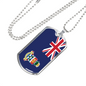 Cayman Island Flag Necklace Stainless Steel or 18k Gold Dog Tag 24" Chain-Express Your Love Gifts
