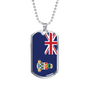 Cayman Island Flag Necklace Stainless Steel or 18k Gold Dog Tag 24" Chain-Express Your Love Gifts