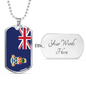 Cayman Island Flag Necklace Stainless Steel or 18k Gold Dog Tag 24" Chain-Express Your Love Gifts