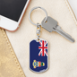 Cayman Island Flag Swivel Keychain Dog Tag Stainless Steel or 18k Gold-Express Your Love Gifts