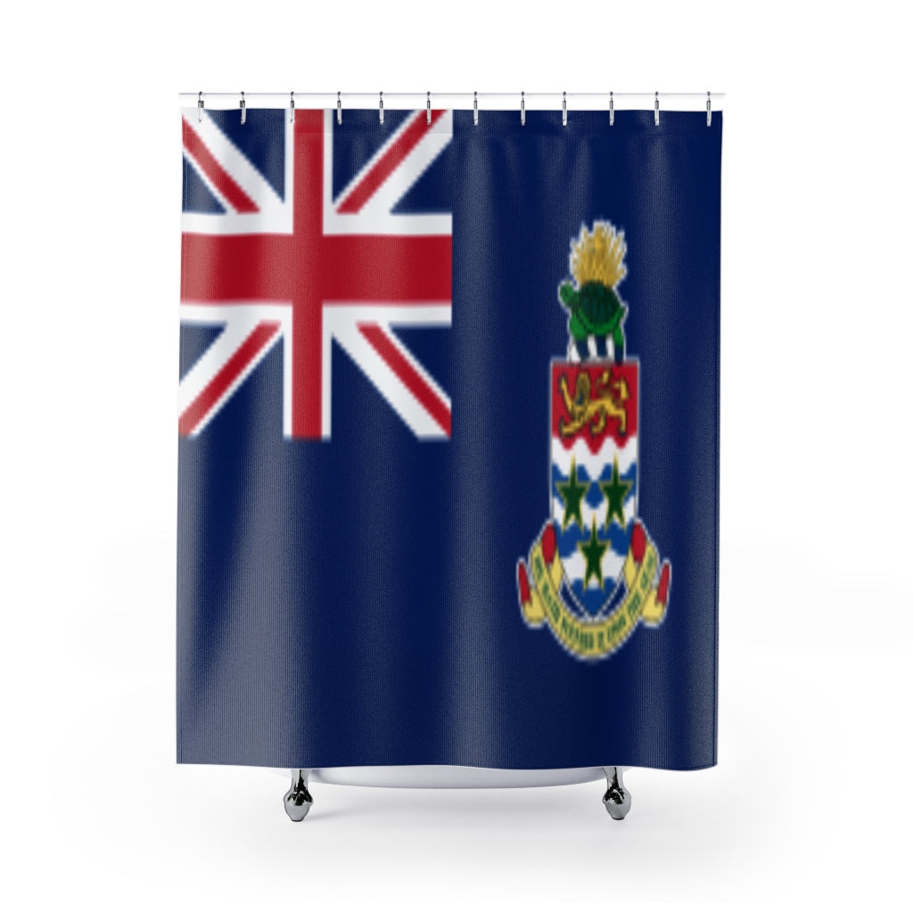 Cayman Islands Flag Stylish Design 71" x 74" Elegant Waterproof Shower Curtain for a Spa-like Bathroom Paradise Exceptional Craftsmanship-Express Your Love Gifts