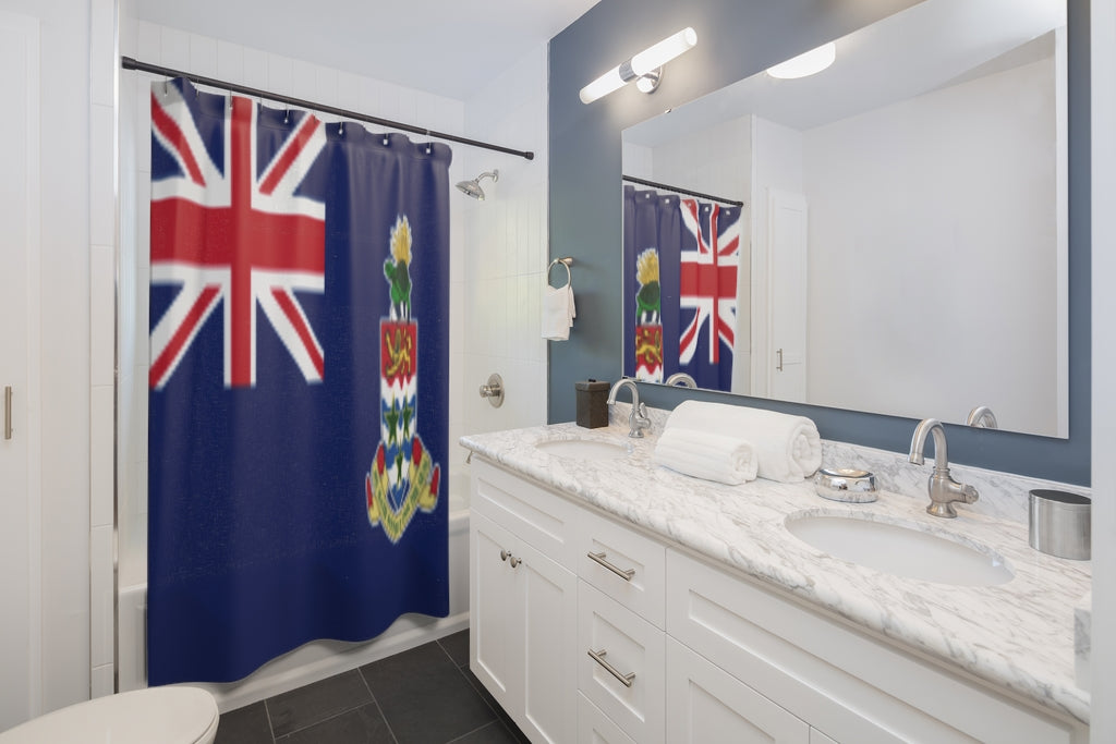 Cayman Islands Flag Stylish Design 71" x 74" Elegant Waterproof Shower Curtain for a Spa-like Bathroom Paradise Exceptional Craftsmanship-Express Your Love Gifts
