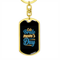 Celebrate Mom's Day Keychain Stainless Steel or 18k Gold Dog Tag Keyring-Express Your Love Gifts