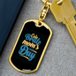 Celebrate Mom's Day Keychain Stainless Steel or 18k Gold Dog Tag Keyring-Express Your Love Gifts