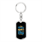 Celebrate Mom's Day Keychain Stainless Steel or 18k Gold Dog Tag Keyring-Express Your Love Gifts