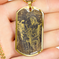 Celestial 14 Zeus Necklace Stainless Steel or 18k Gold Dog Tag 24" Chain-Express Your Love Gifts
