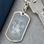 Celestial Animals Inside Circle Keychain Stainless Steel or 18k Gold Dog Tag Keyring-Express Your Love Gifts