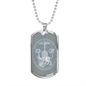 Celestial Animals Inside Circle Necklace Stainless Steel or 18k Gold Dog Tag 24" Chain-Express Your Love Gifts