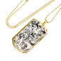 Celestial Animals Necklace Stainless Steel or 18k Gold Dog Tag 24" Chain-Express Your Love Gifts