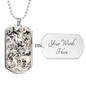 Celestial Animals Necklace Stainless Steel or 18k Gold Dog Tag 24" Chain-Express Your Love Gifts