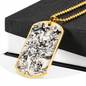 Celestial Animals Necklace Stainless Steel or 18k Gold Dog Tag 24" Chain-Express Your Love Gifts