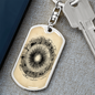Celestial Black Hole Keychain Stainless Steel or 18k Gold Dog Tag Keyring-Express Your Love Gifts